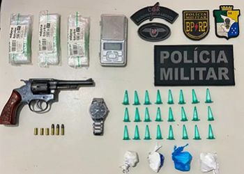 OPERAÇÃO POLICIAL NO MUNICÍPIO DE LAGARTO RESULTA NA APREENSÃO DE DROGAS E ARMA DE FOGO