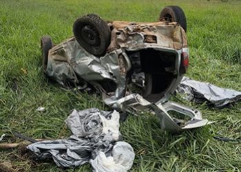 MOTORISTA DE AUTOMÓVEL MORRE APÓS COLISÃO TRANSVERSAL CONTRA ÔNIBUS EM RODOVIA ESTADUAL 