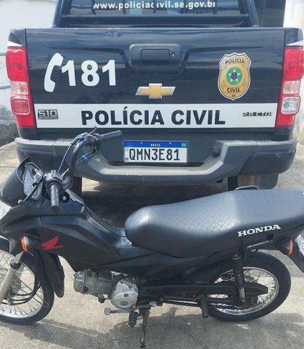 Motocicleta roubada em Itabaiana é recuperada pela Polícia Civil na Região  Sul de Sergipe - Gilson de Oliveira
